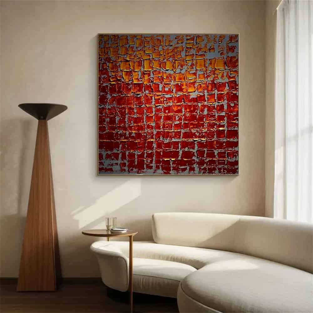 RICH TEXTURED ART "EMBERFALL"