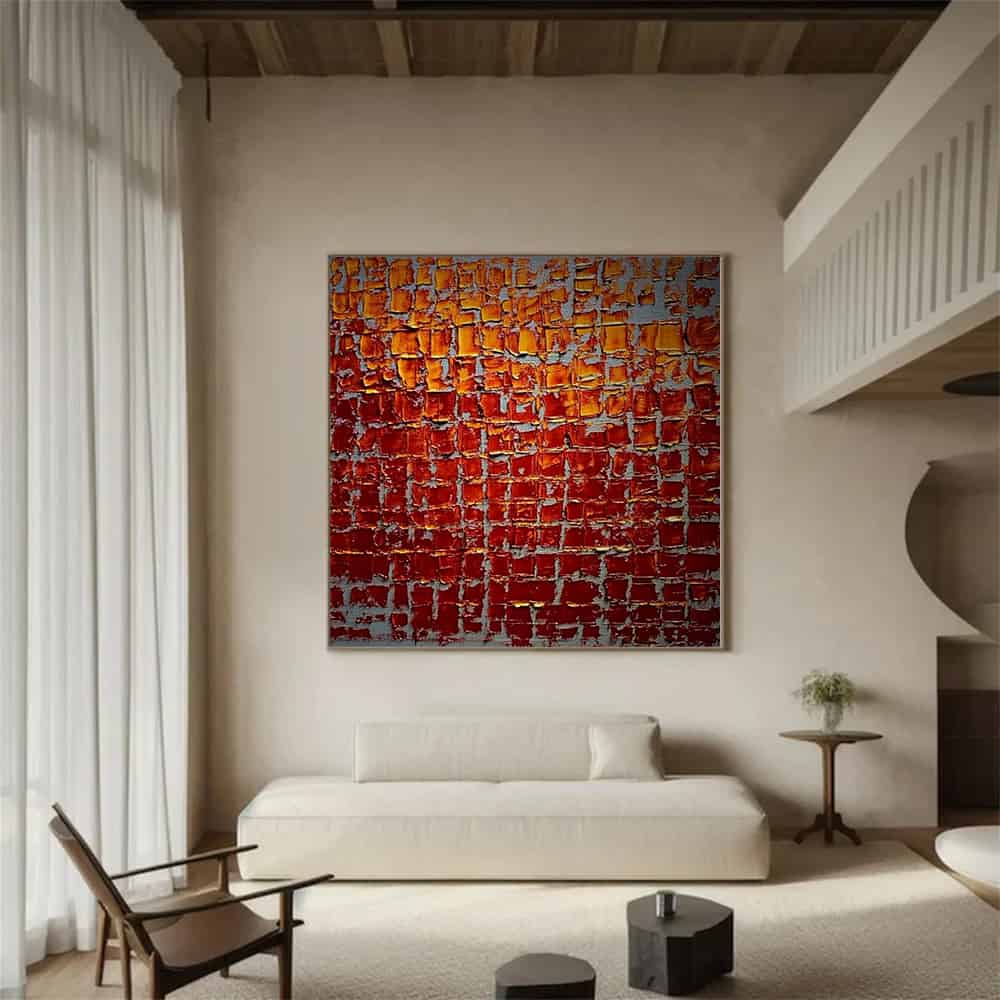 RICH TEXTURED ART "EMBERFALL"