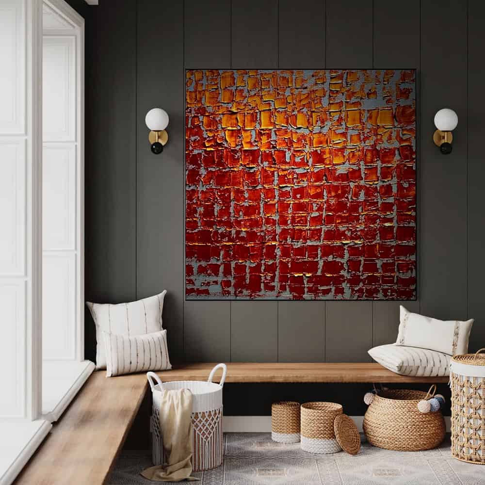 RICH TEXTURED ART "EMBERFALL"