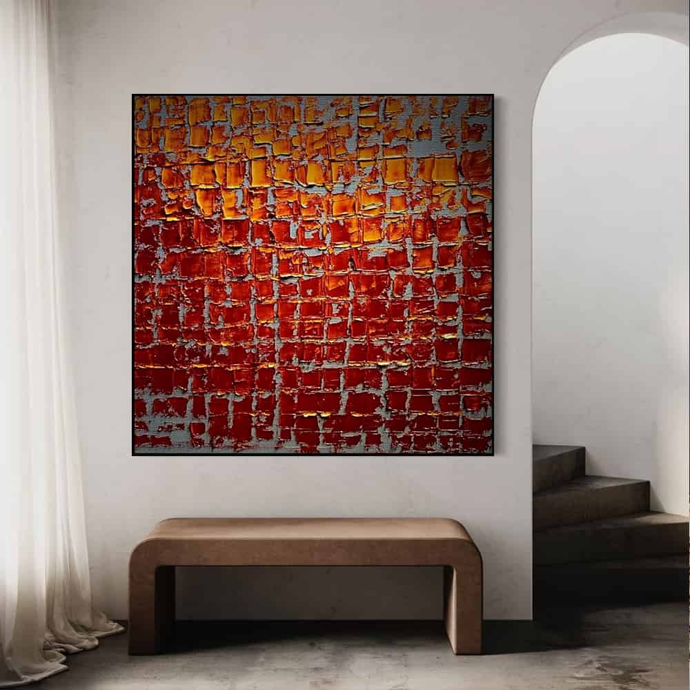 RICH TEXTURED ART "EMBERFALL"