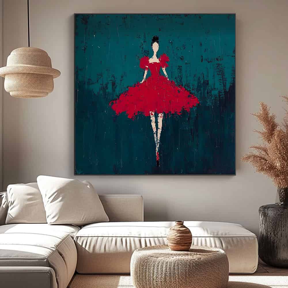 RICH TEXTURED ART "SCARLET SOLO"