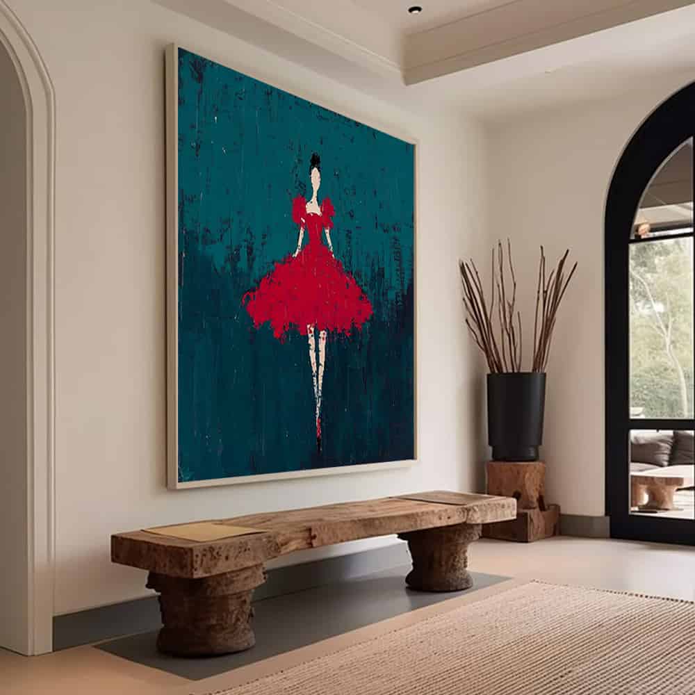 RICH TEXTURED ART "SCARLET SOLO"