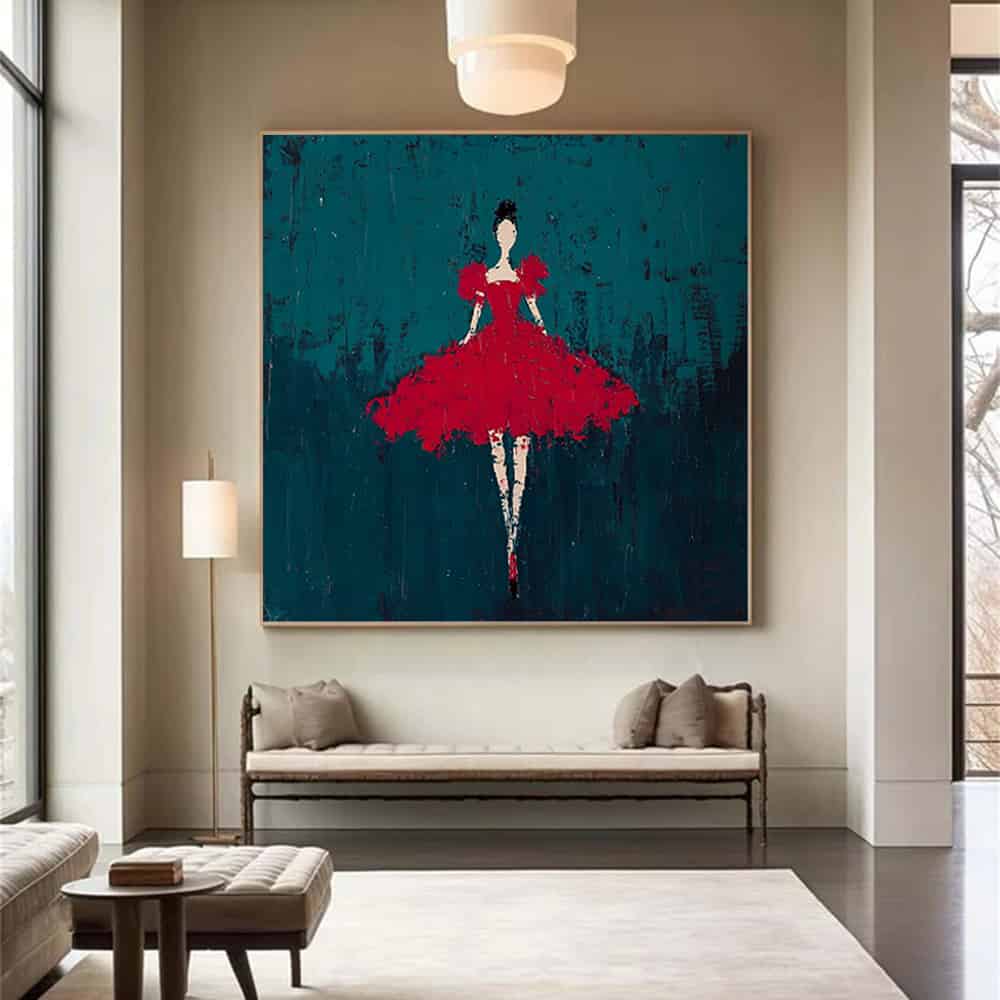 RICH TEXTURED ART "SCARLET SOLO"