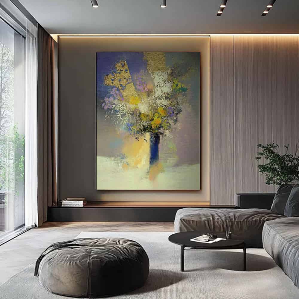 RICH TEXTURED ART "SPECTRAL BLOOM"