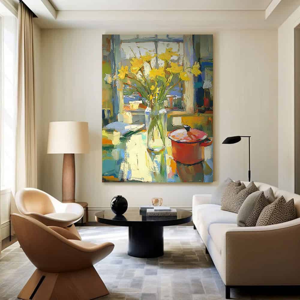 RICH TEXTURED ART "SUN-KISSED TABLE"
