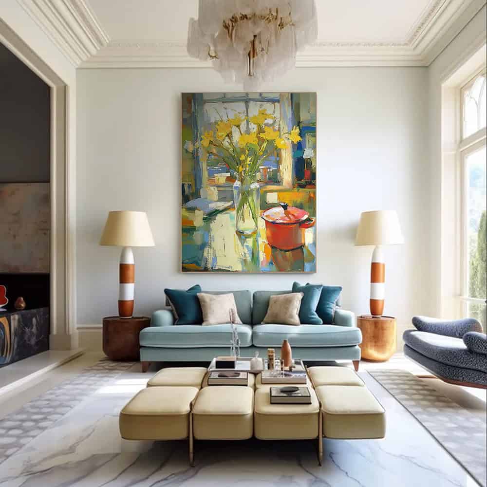 RICH TEXTURED ART "SUN-KISSED TABLE"