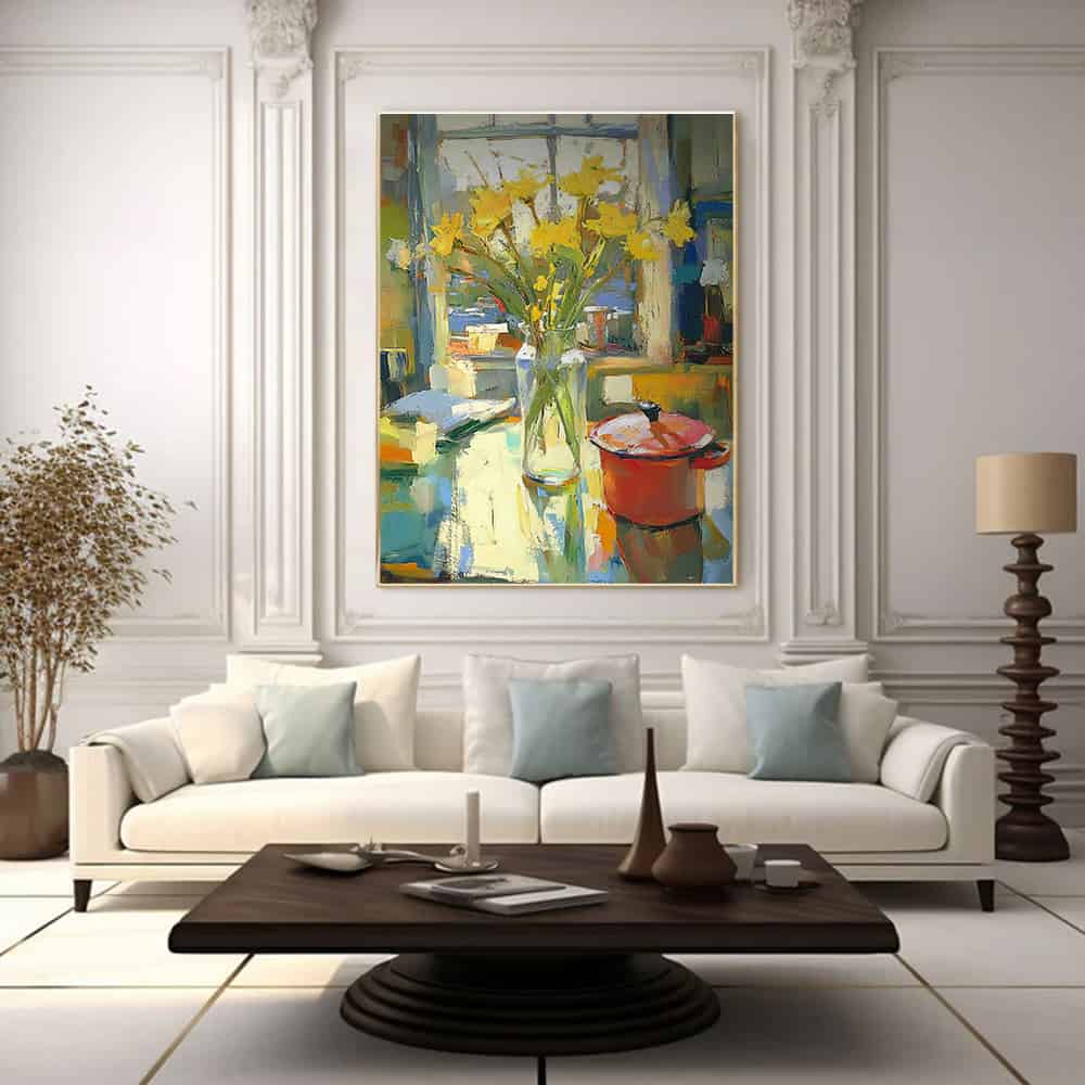 RICH TEXTURED ART "SUN-KISSED TABLE"
