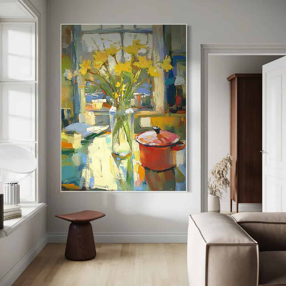 RICH TEXTURED ART "SUN-KISSED TABLE"