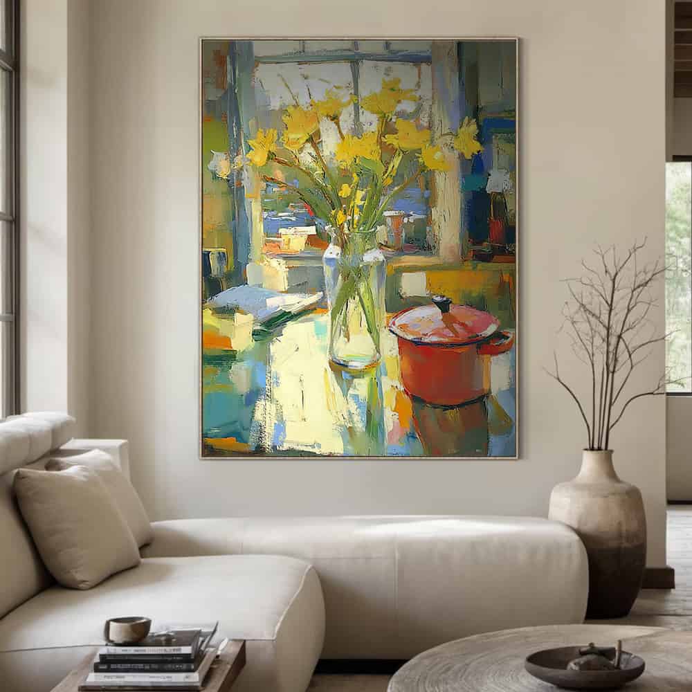 RICH TEXTURED ART "SUN-KISSED TABLE"