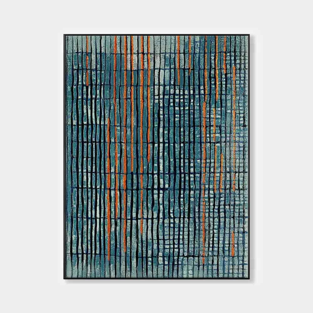 RICH TEXTURED ART "VERDIGRIS VEINS"