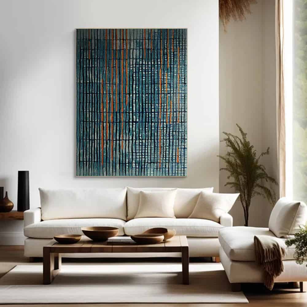 RICH TEXTURED ART "VERDIGRIS VEINS"