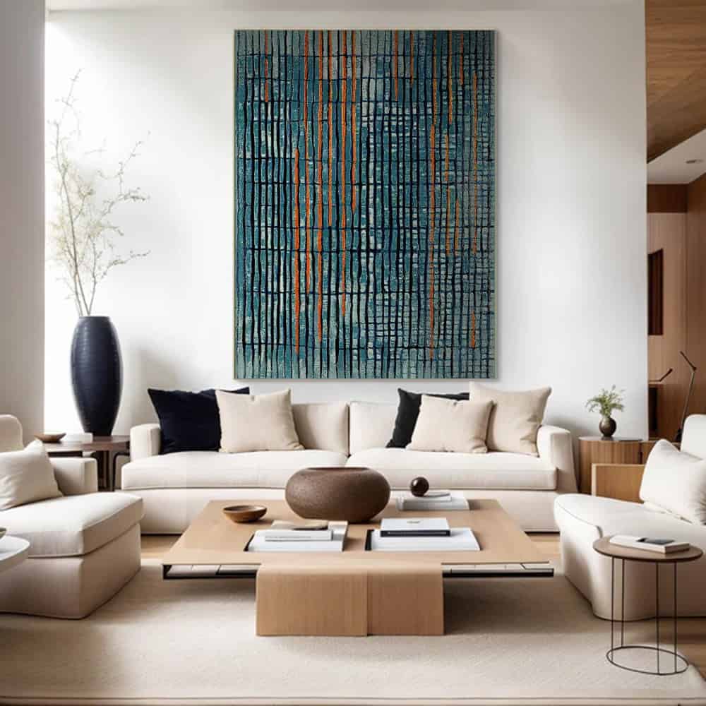 RICH TEXTURED ART "VERDIGRIS VEINS"