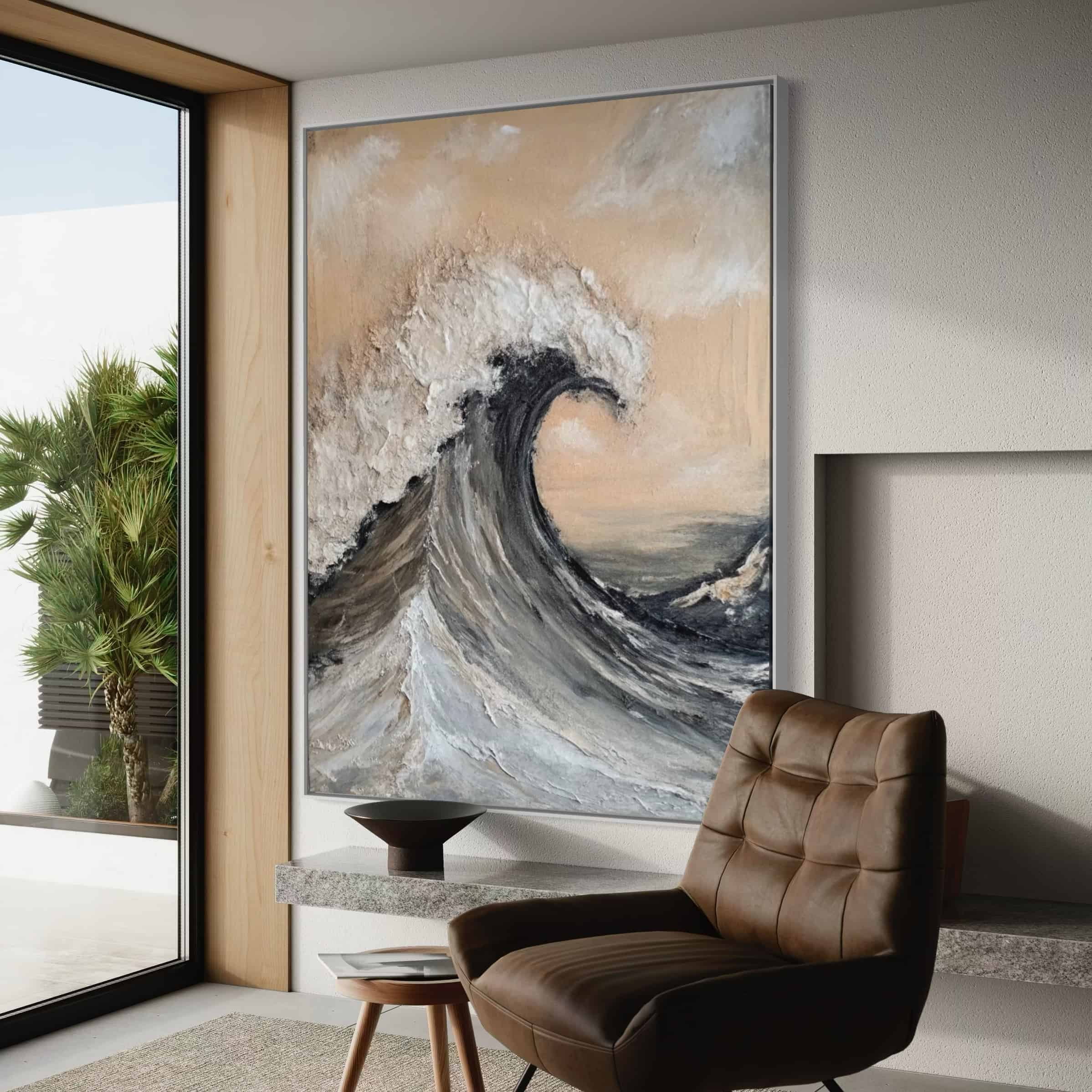TEXTURAL PAINTING: "SANDSTORM WAVE"