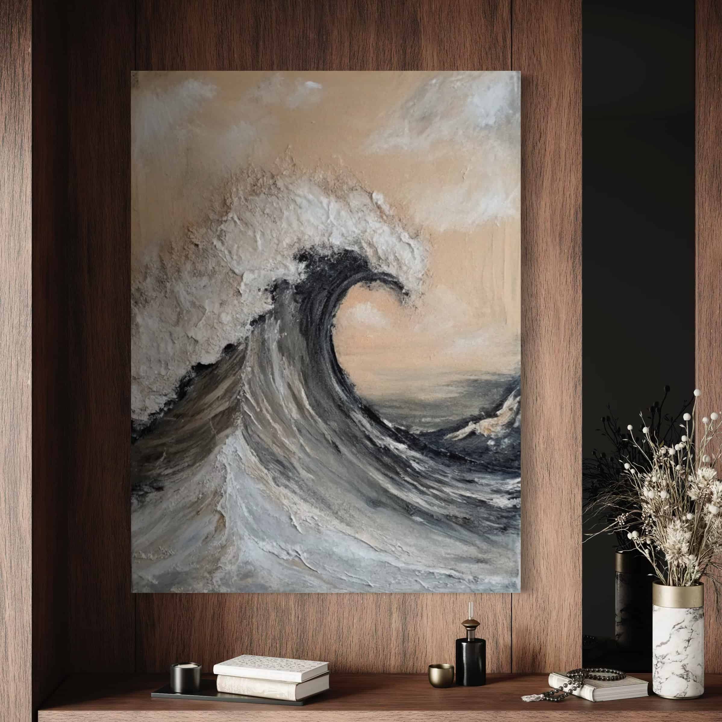 TEXTURAL PAINTING: "SANDSTORM WAVE"