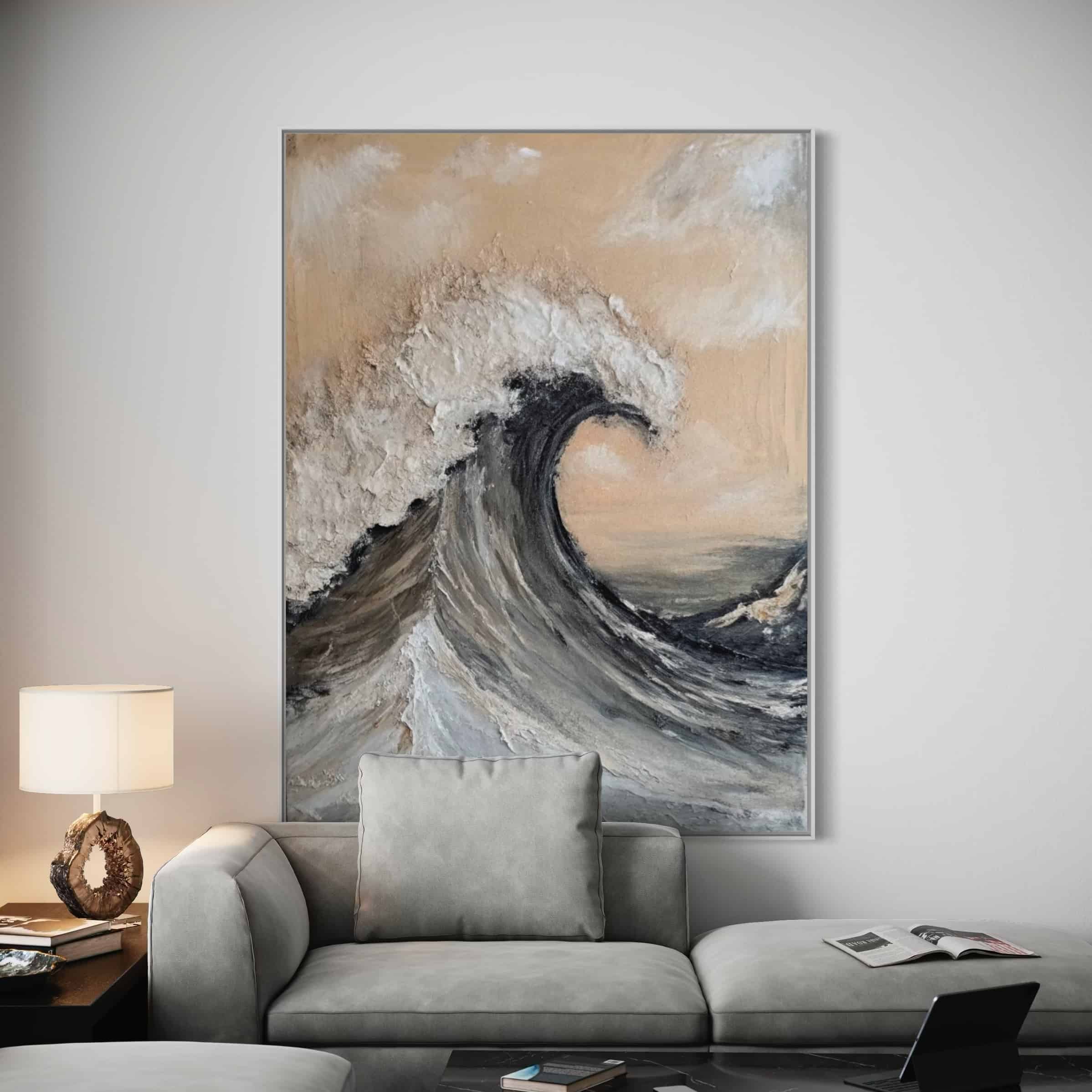 TEXTURAL PAINTING: "SANDSTORM WAVE"