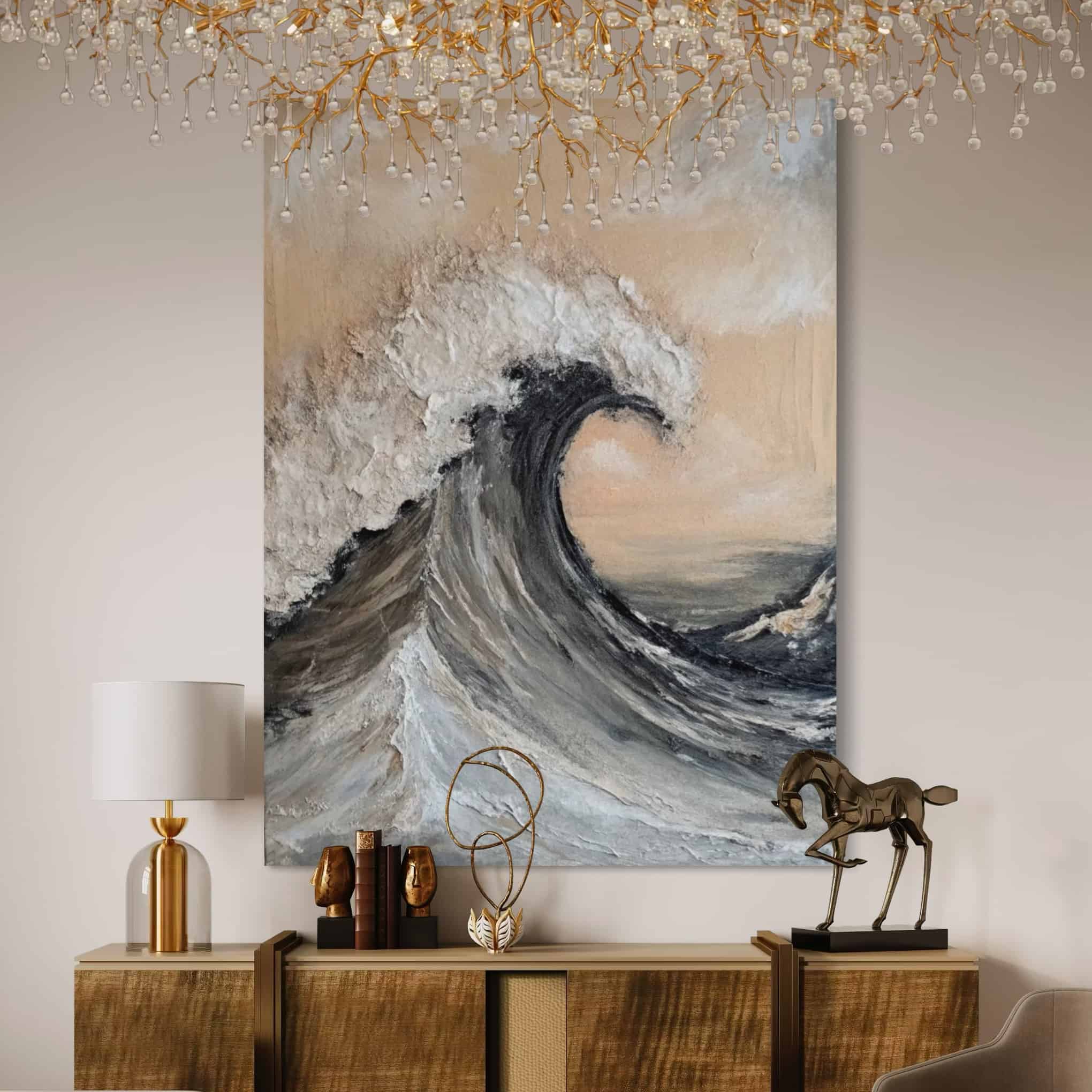 TEXTURAL PAINTING: "SANDSTORM WAVE"