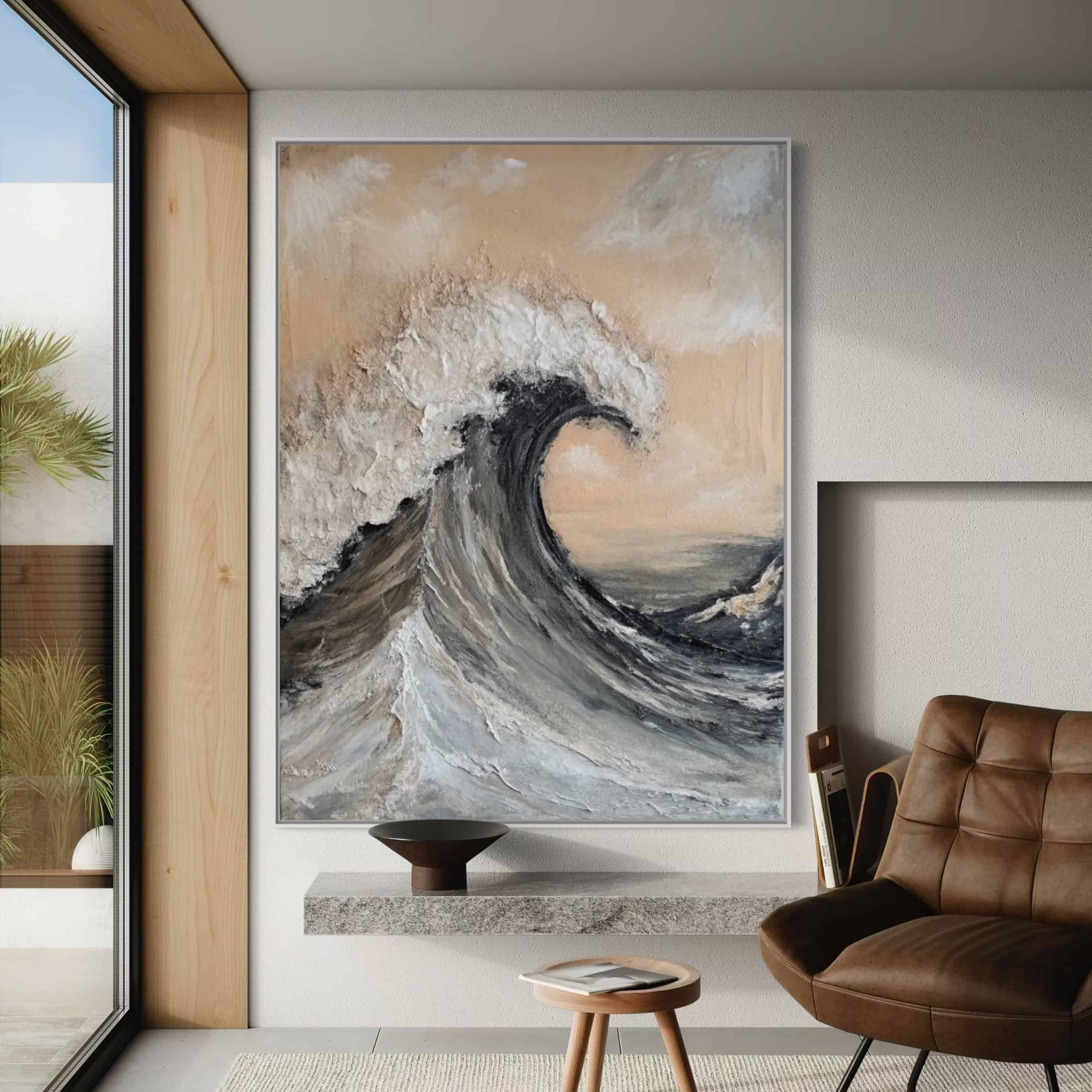 TEXTURAL PAINTING: "SANDSTORM WAVE"