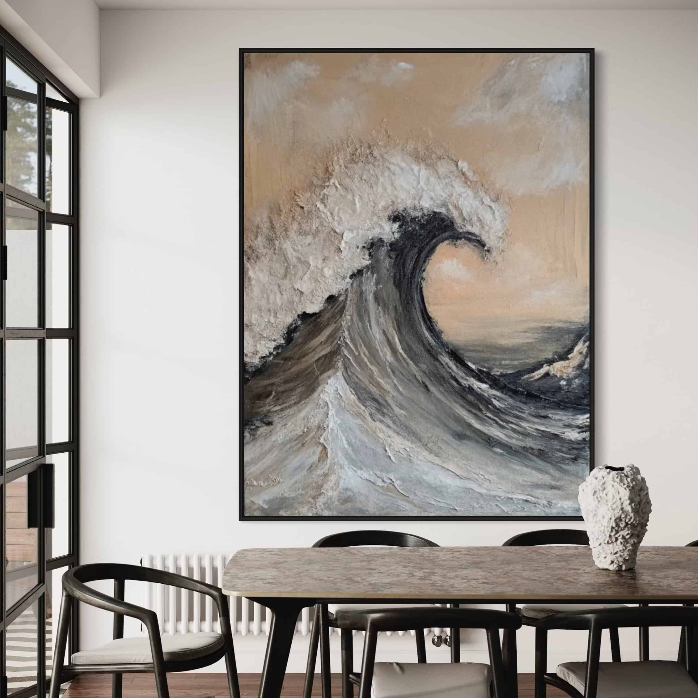 TEXTURAL PAINTING: "SANDSTORM WAVE"