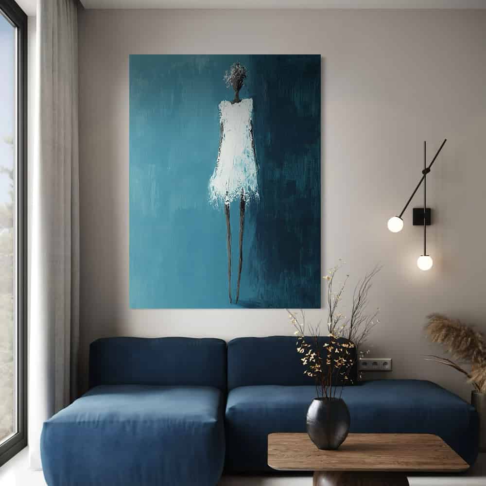 TRANSITIONAL ART "BLUE REVERIE"