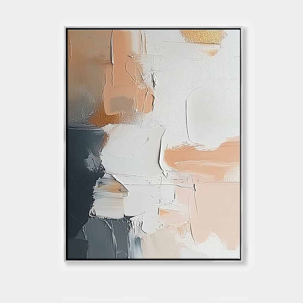 TRANSITIONAL ART "STONE AND PETAL"