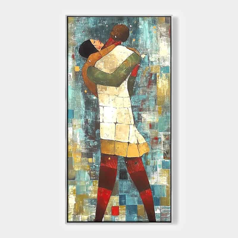 COLOR ABSTRACT ART "ETERNAL EMBRACE"