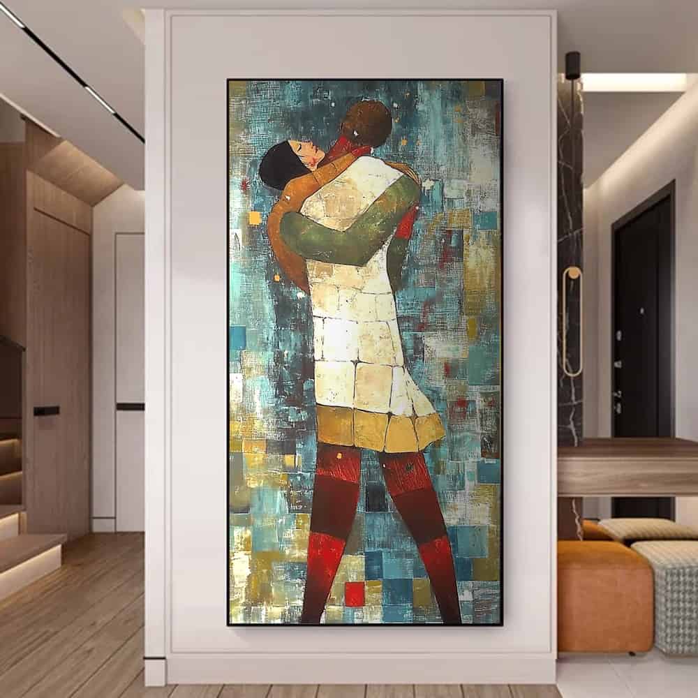COLOR ABSTRACT ART "ETERNAL EMBRACE"