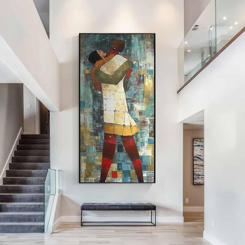 COLOR ABSTRACT ART "ETERNAL EMBRACE"