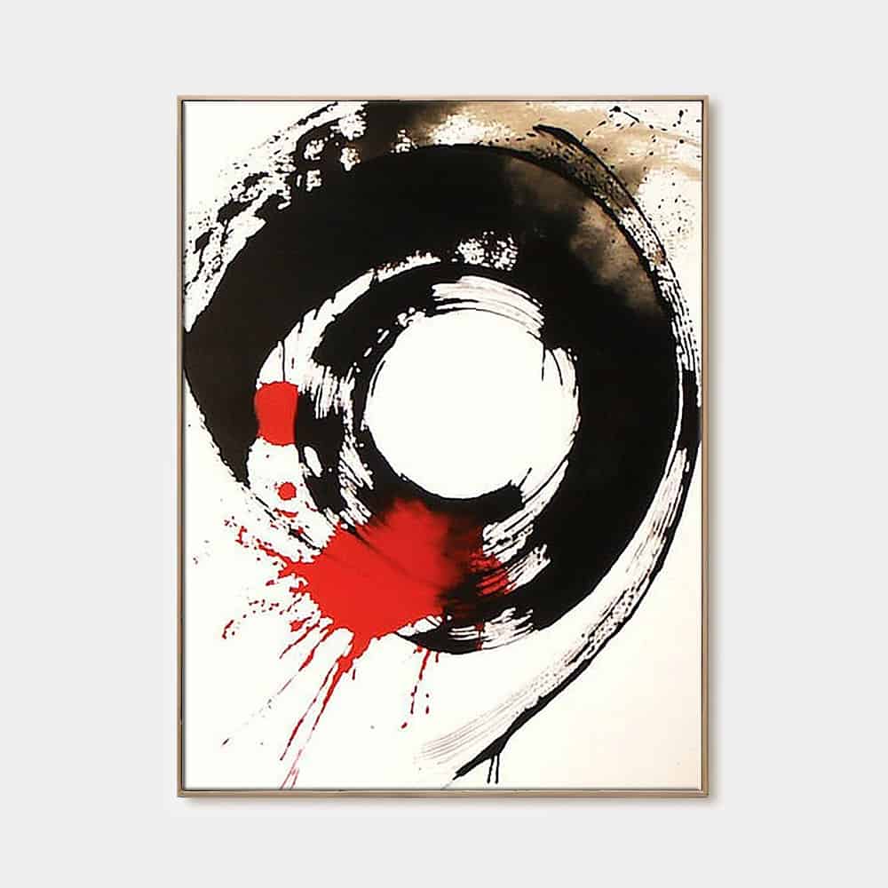 WABI SABI WALL ART "CRIMSON ENSŌ"