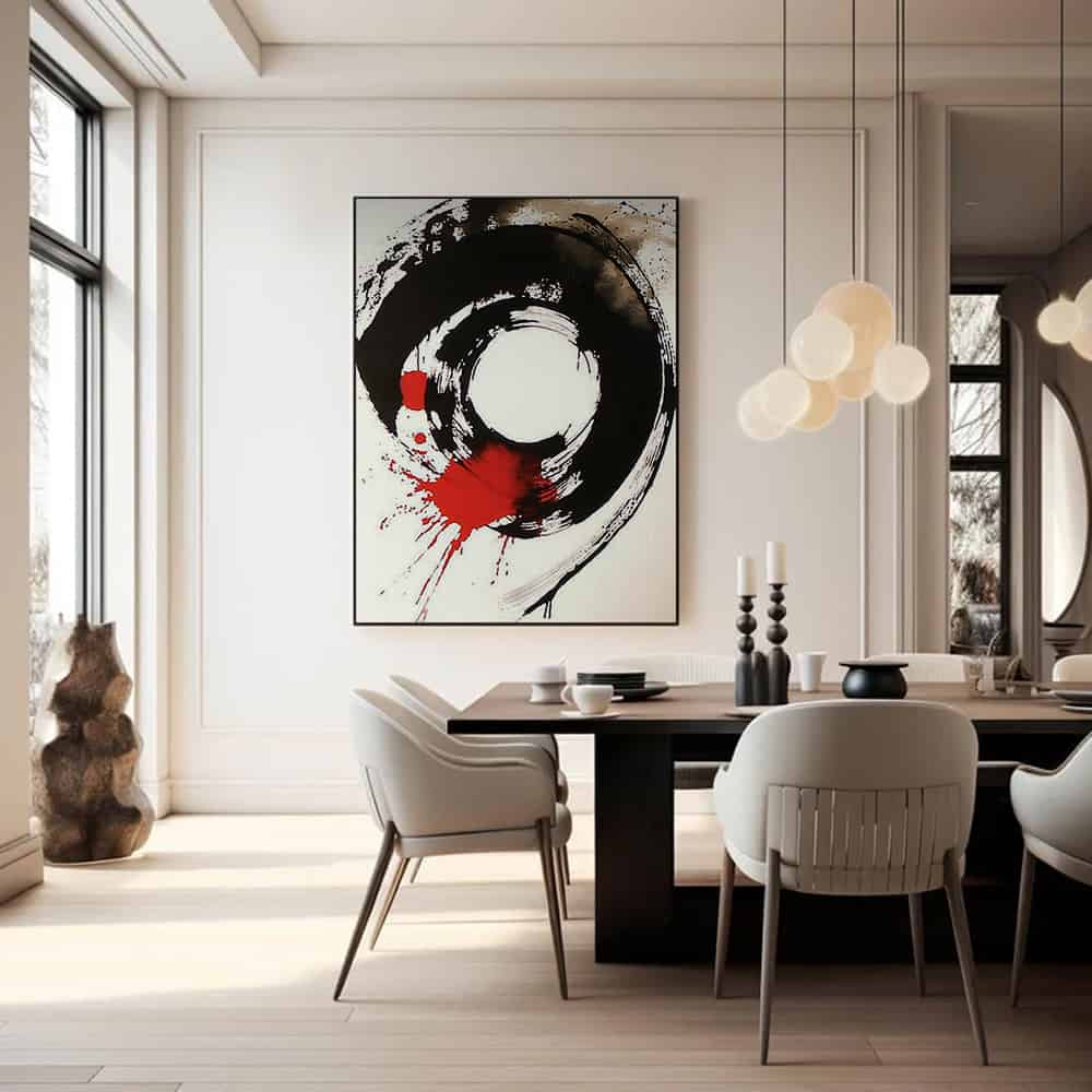 WABI SABI WALL ART "CRIMSON ENSŌ"