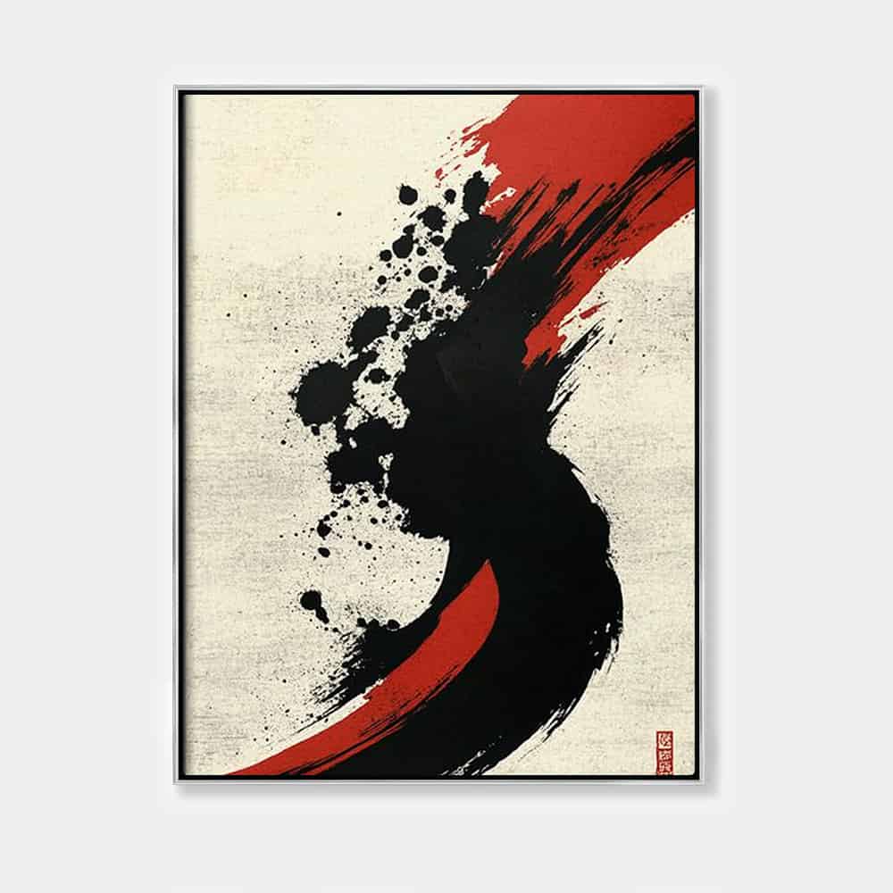 WABI SABI WALL ART "CRIMSON TRACE"
