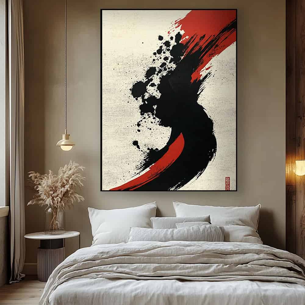 WABI SABI WALL ART "CRIMSON TRACE"