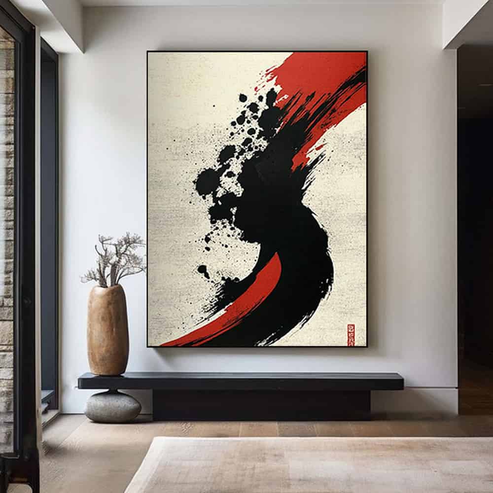 WABI SABI WALL ART "CRIMSON TRACE"