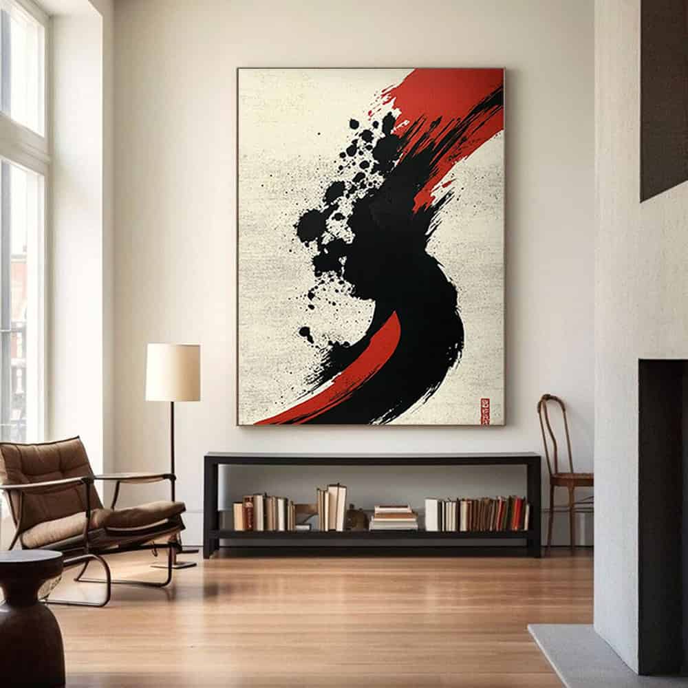 WABI SABI WALL ART "CRIMSON TRACE"