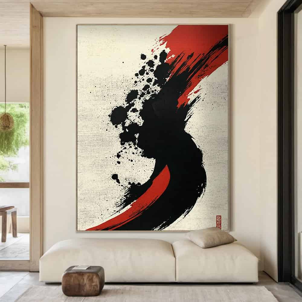 WABI SABI WALL ART "CRIMSON TRACE"